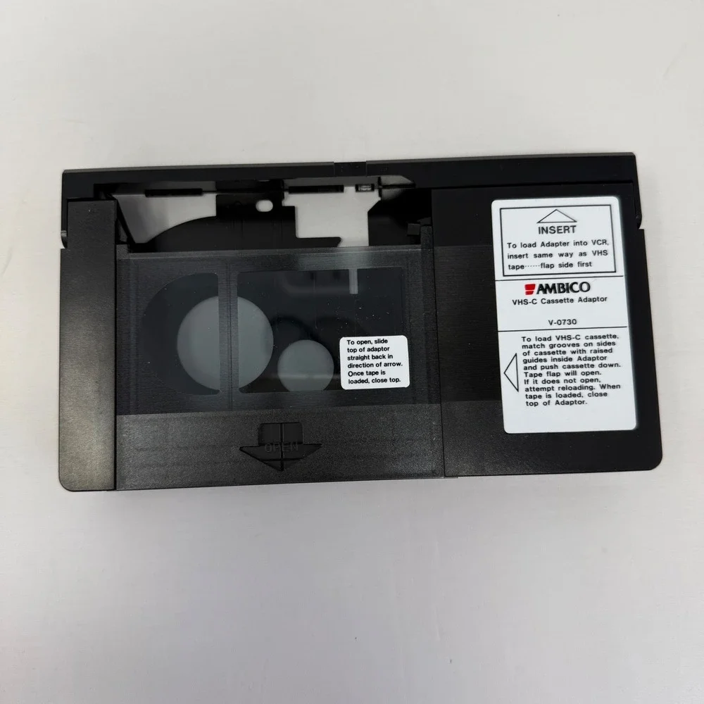 Ambico Y-0730 VHS-C Cassette Adapter for VHS VCR Camcorder Tape Converter Player
